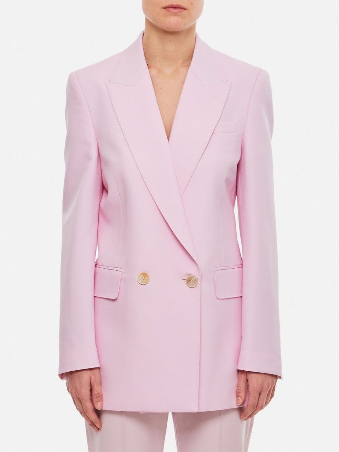 alexander mcqueen Light Pink Double-Breasted Blazer-picture-19