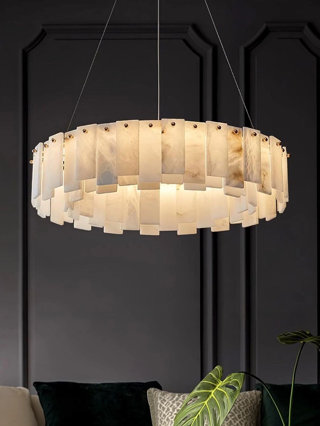 Stello Off White Textured Contemporary Ceiling Lamp-image-37