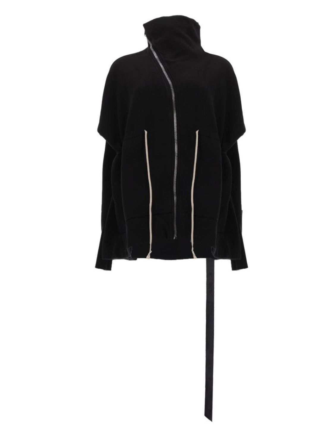 rick owens Black Solid Mock Collar Sweatshirt-picture-35
