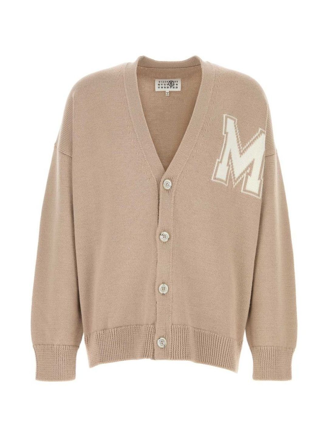 mm6 maison margiela Beige V Neck Cardigans-picture-14