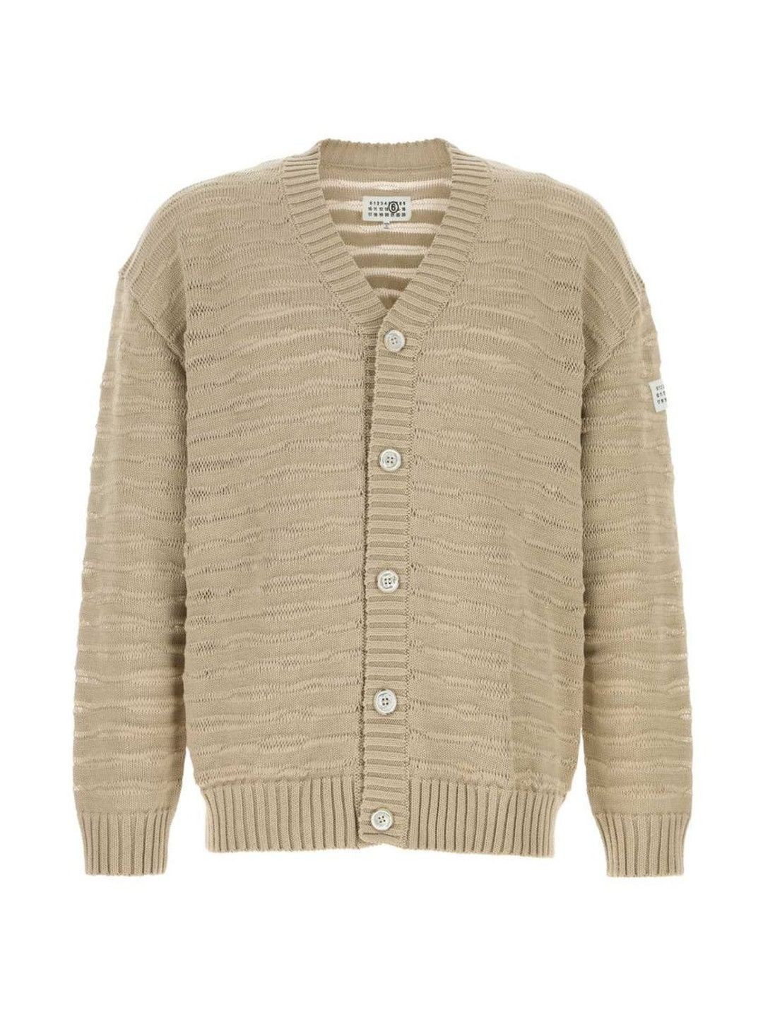 mm6 maison margiela Beige V Neck Cardigans-picture-23