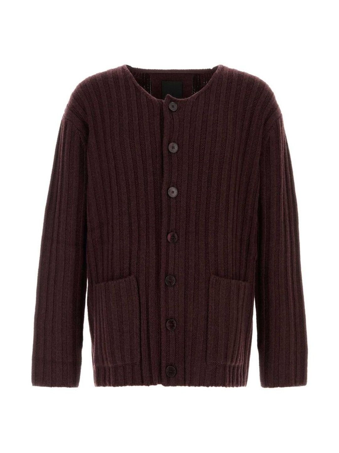 givenchy Maroon Scoop Neck Cardigan-picture-11