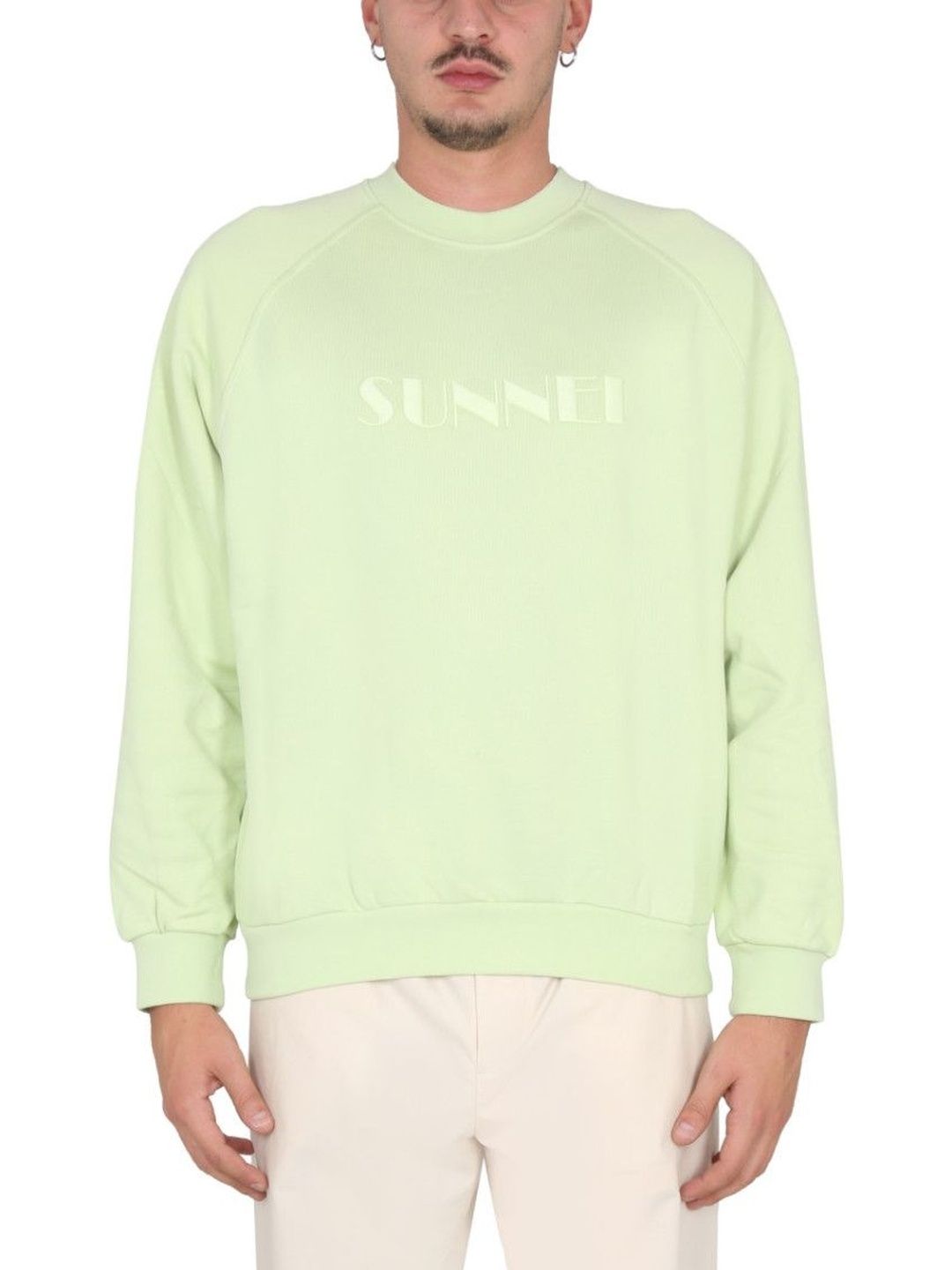 sunnei Light Green Logo Sweatshirts-picture-29