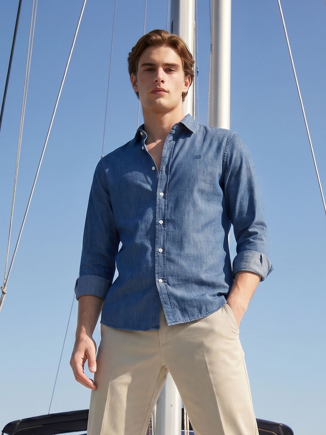 Nautica Pure Cotton Denim Casual Shirt-picture-44