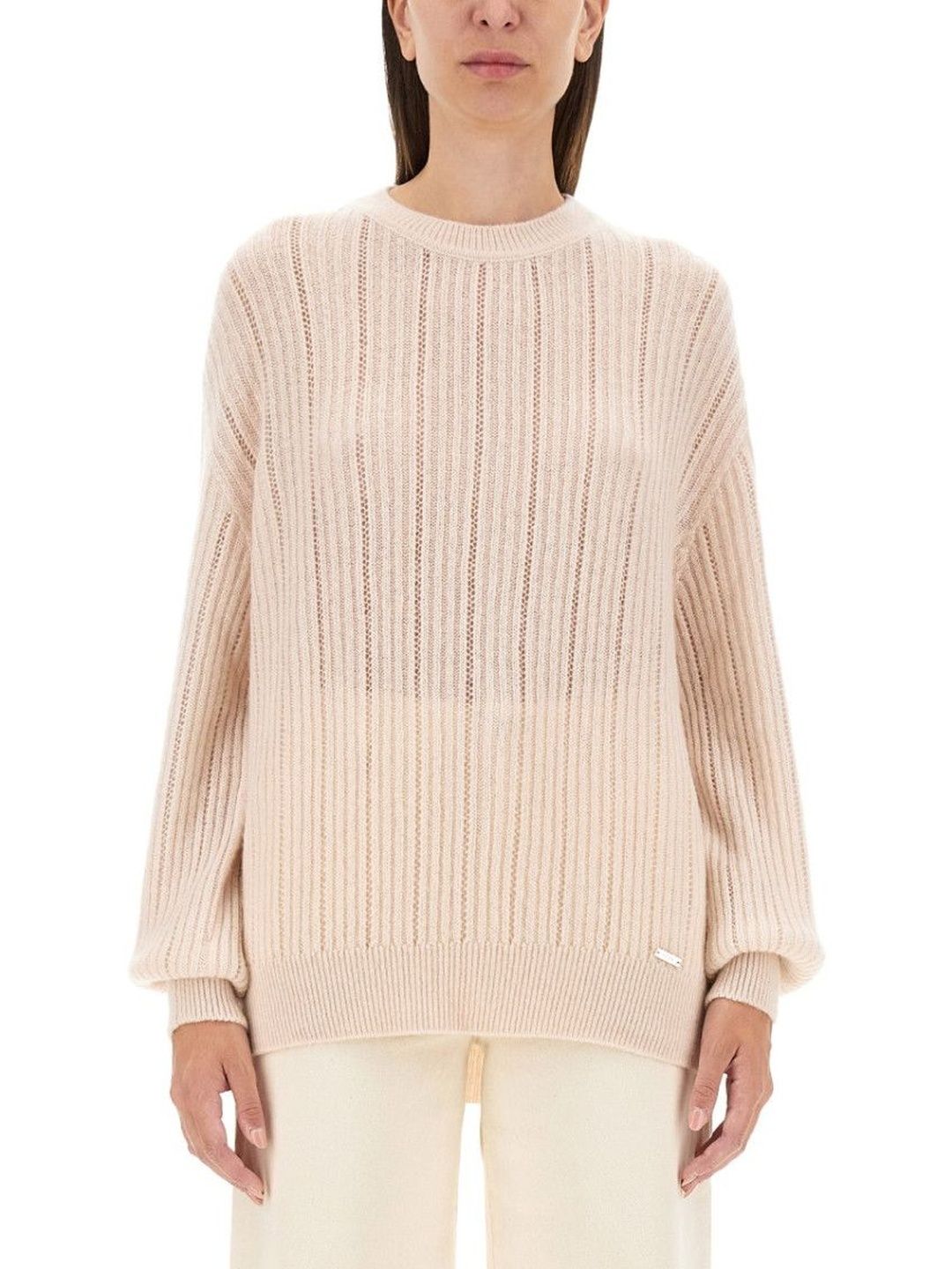 kiton Beige Knitted Crew Neck Sweater-picture-41