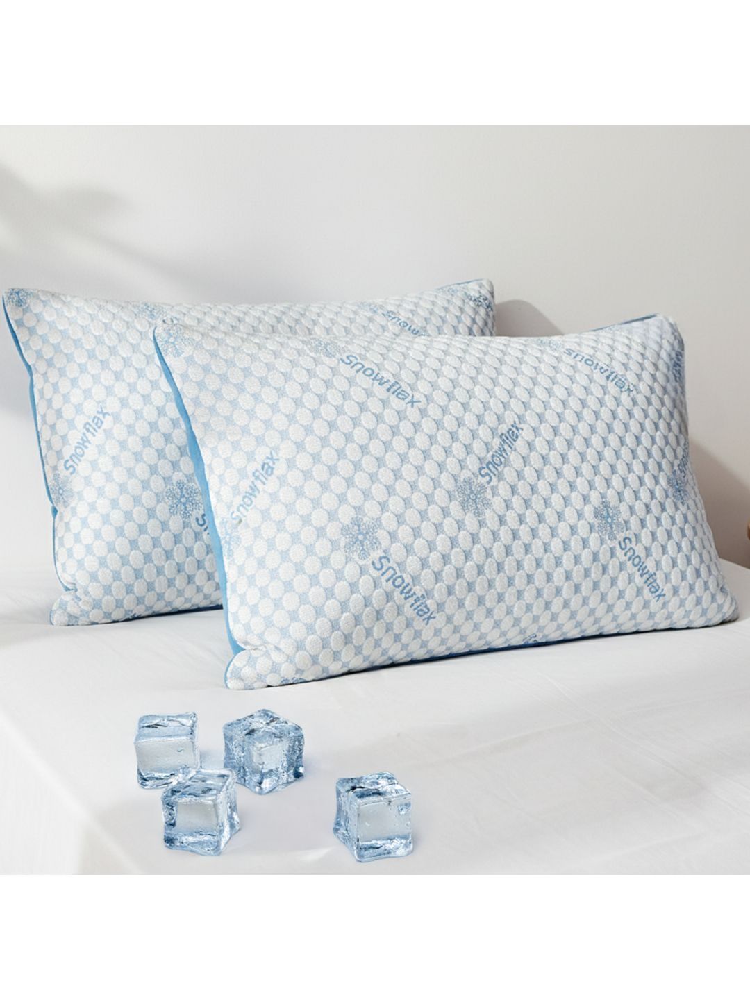 AYKA Blue Set of 2 Polyester Breathable Sleep Pillow-picture-32