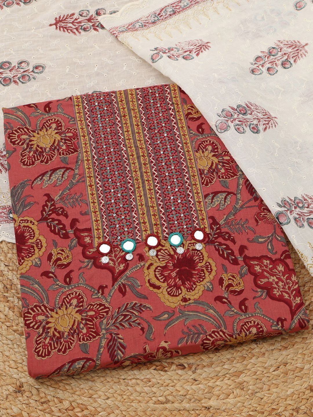 Soch Printed Unstitched Dress Material-image-47
