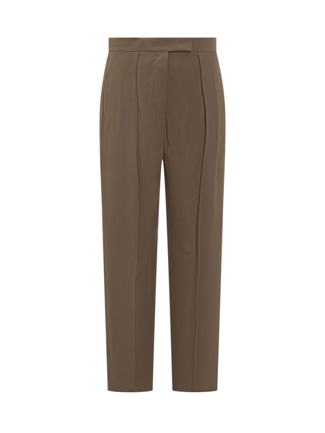 ferragamo Olive Green Tailored Flat Front Pants-picture-24