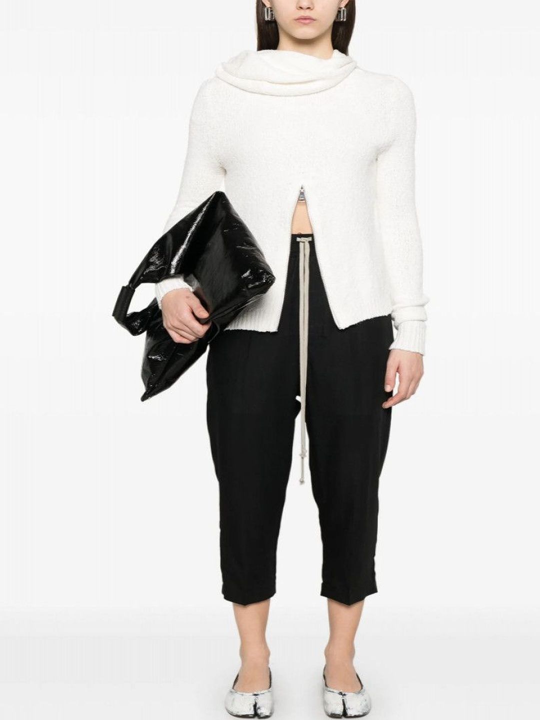 rick owens Black Drawstring Trousers-picture-21