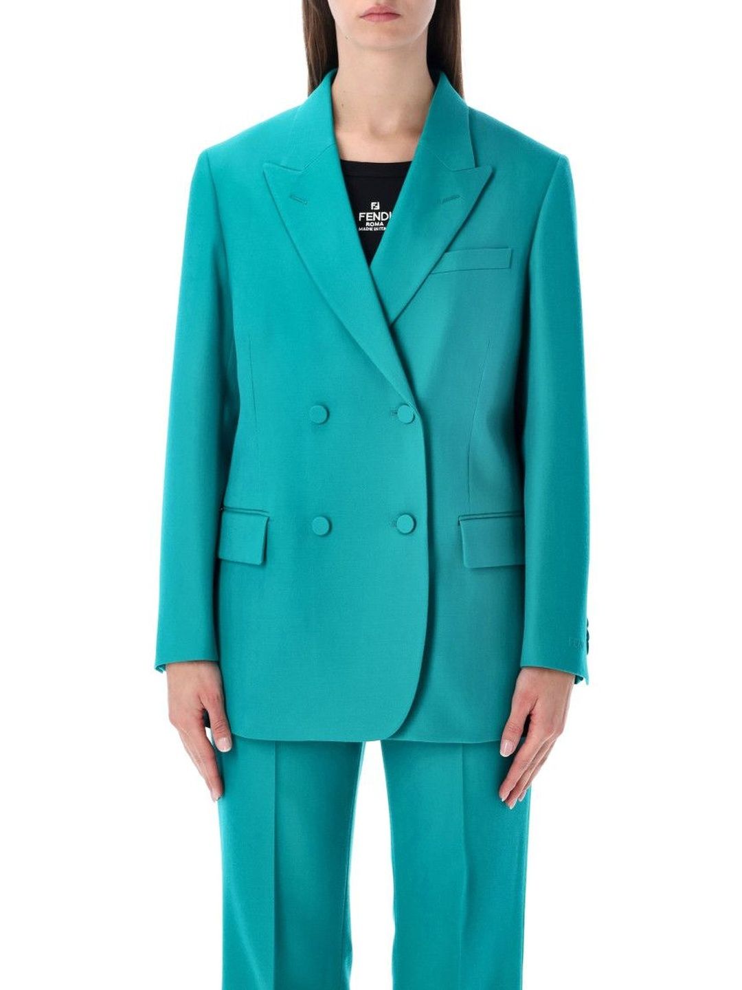 fendi Light Blue Double Breasted Blazer-picture-31