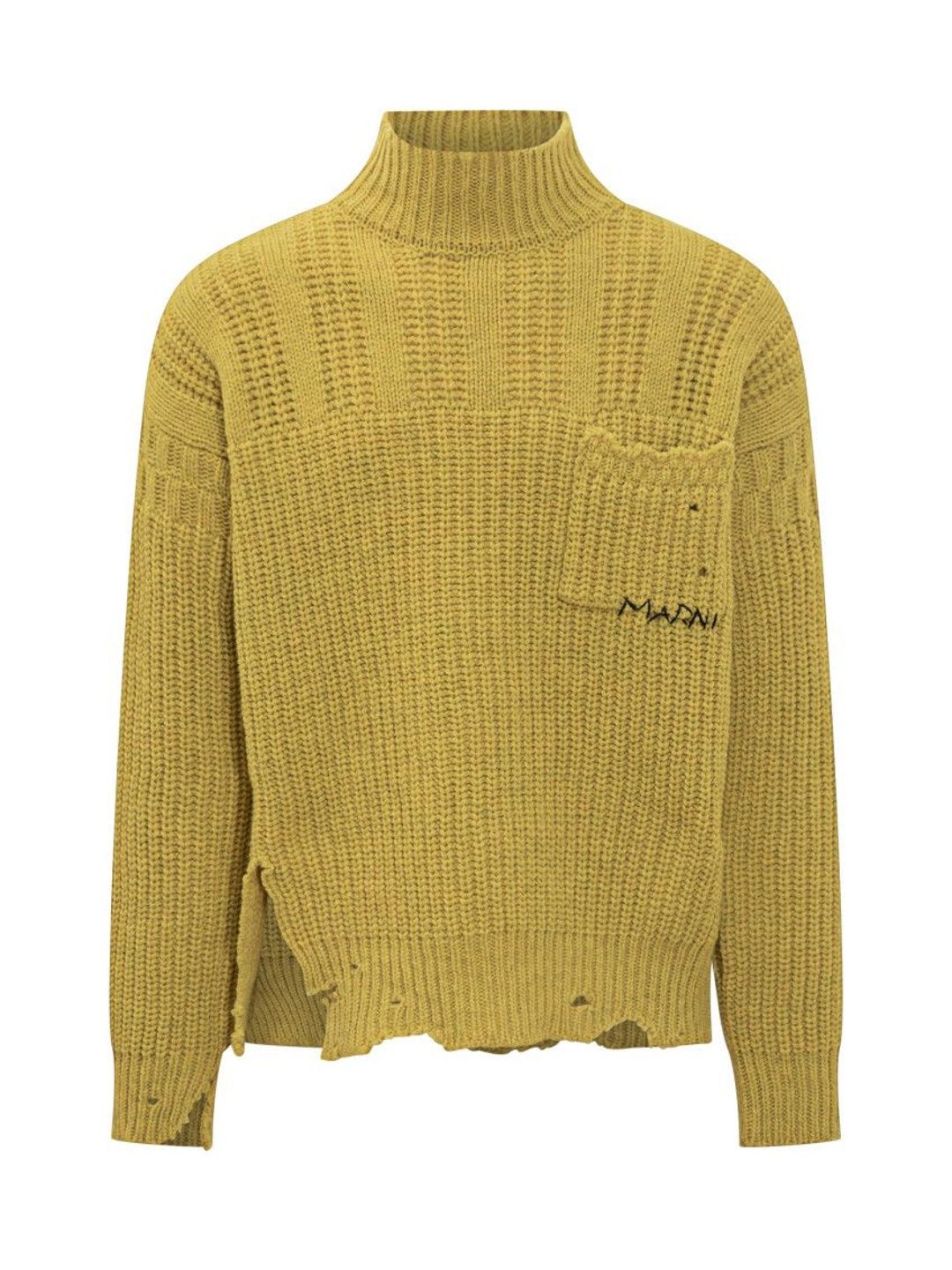 marni Yellow Mock Collar Sweaters-picture-57