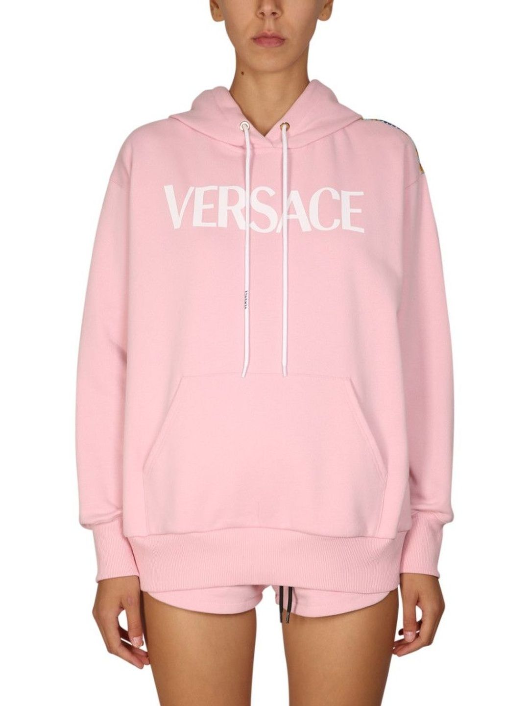 versace Pink Logo Hood Sweatshirt-picture-41