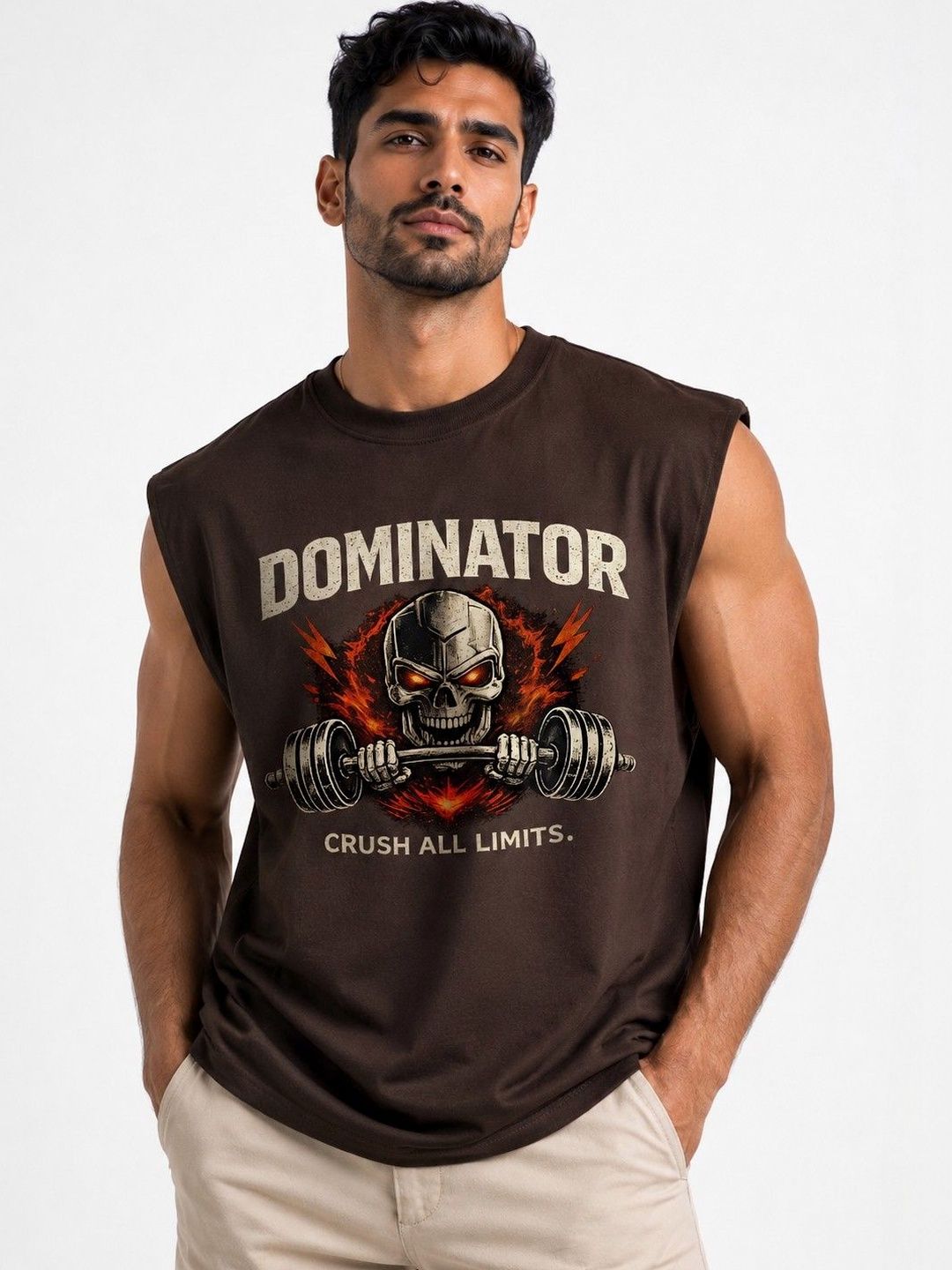 Moda Rapido Printed Cotton Gym Vest-picture-40