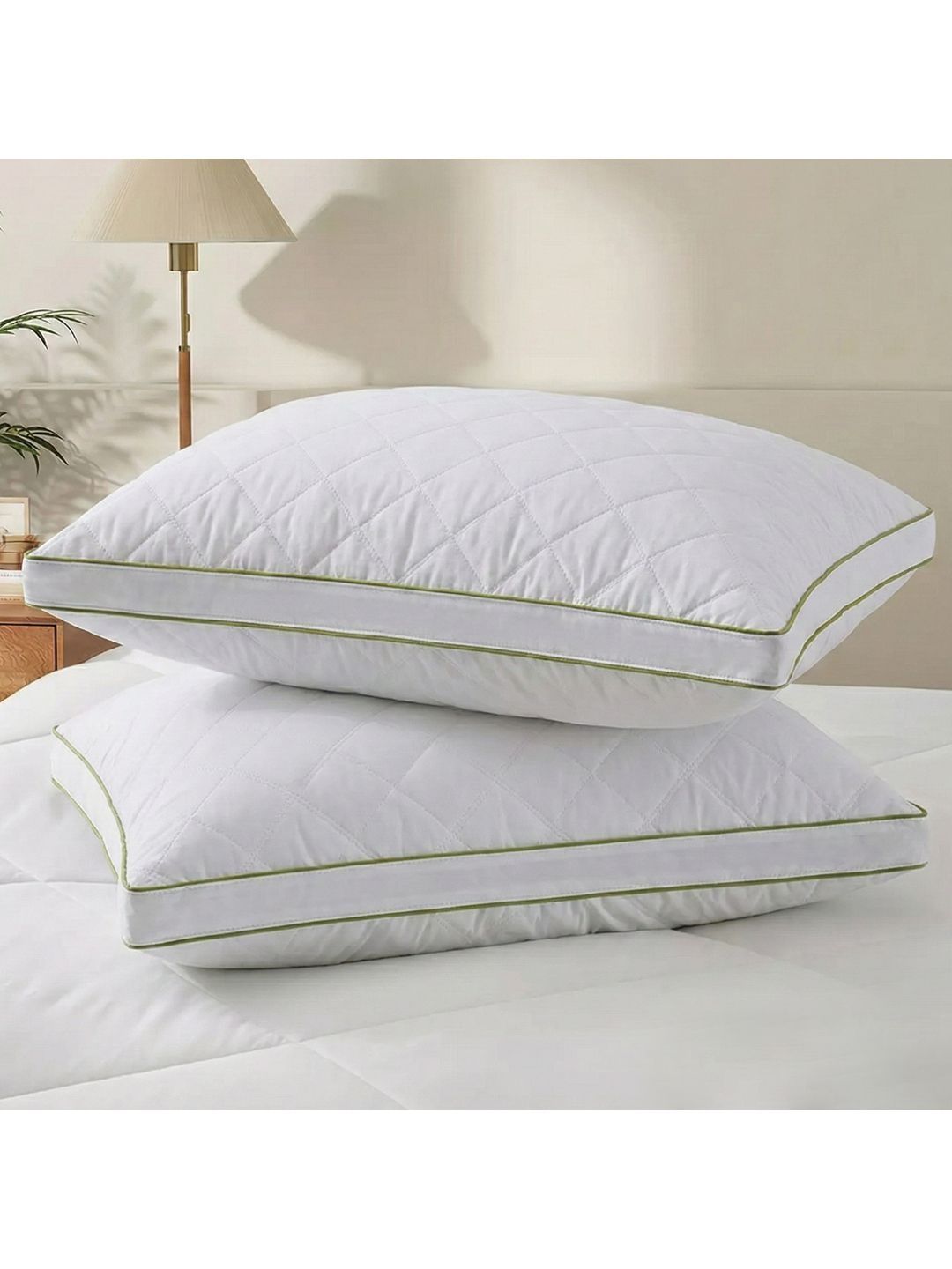 AYKA White Set of 2 Polyester Breathable Sleep Pillow-picture-17