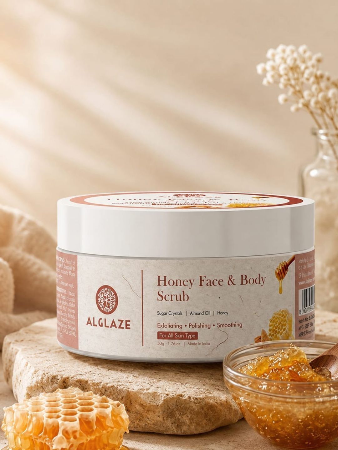 ALGLAZE Honey Face & Body Scrub - 50 g-picture-8