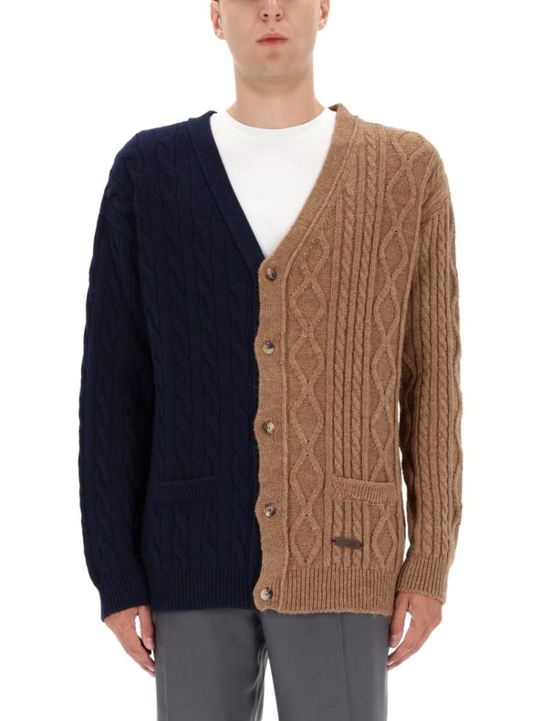 moschino Brown V Neck Cardigan-picture-35