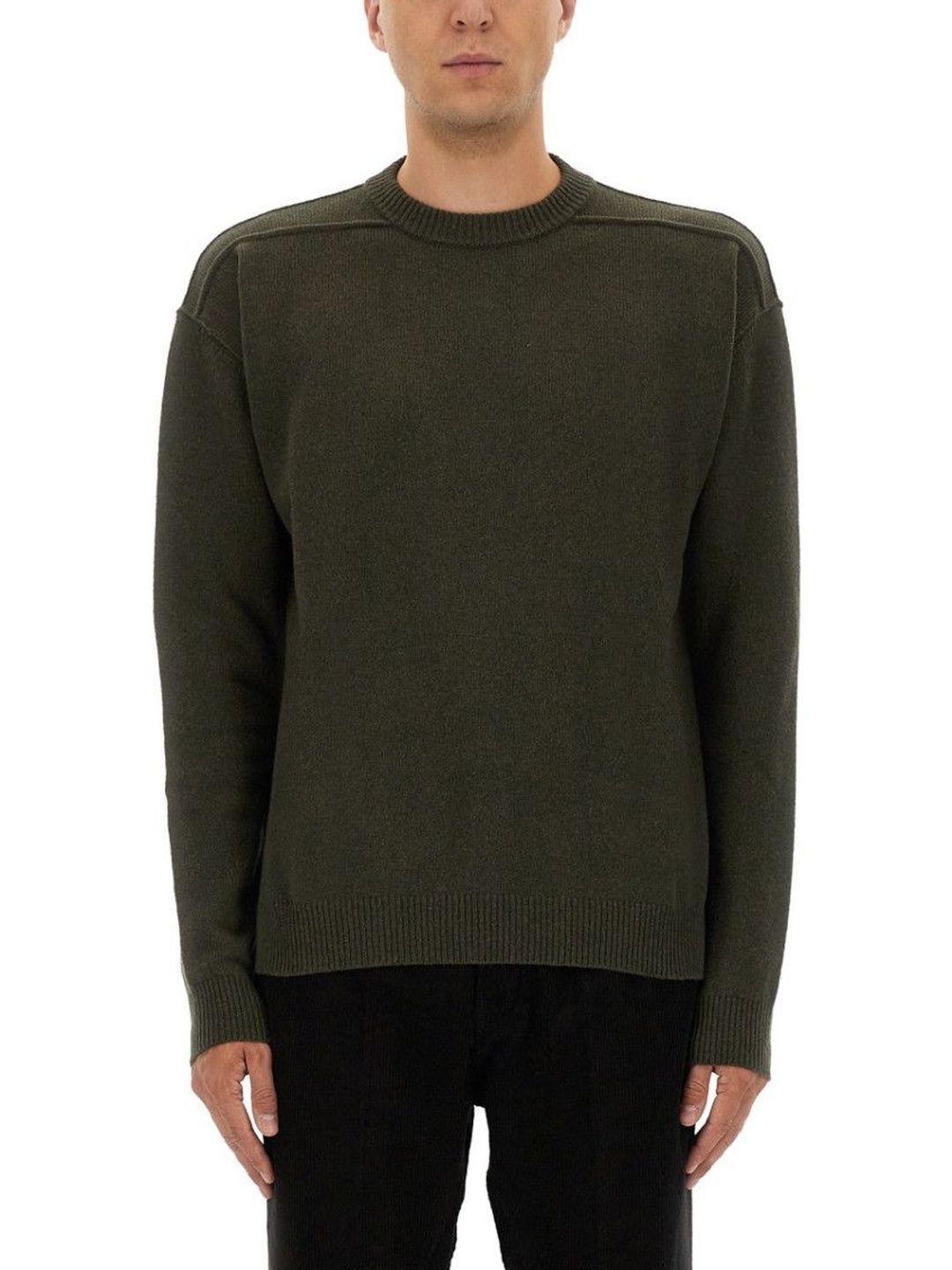 rick owens Dark Green Solid Sweaters-picture-12