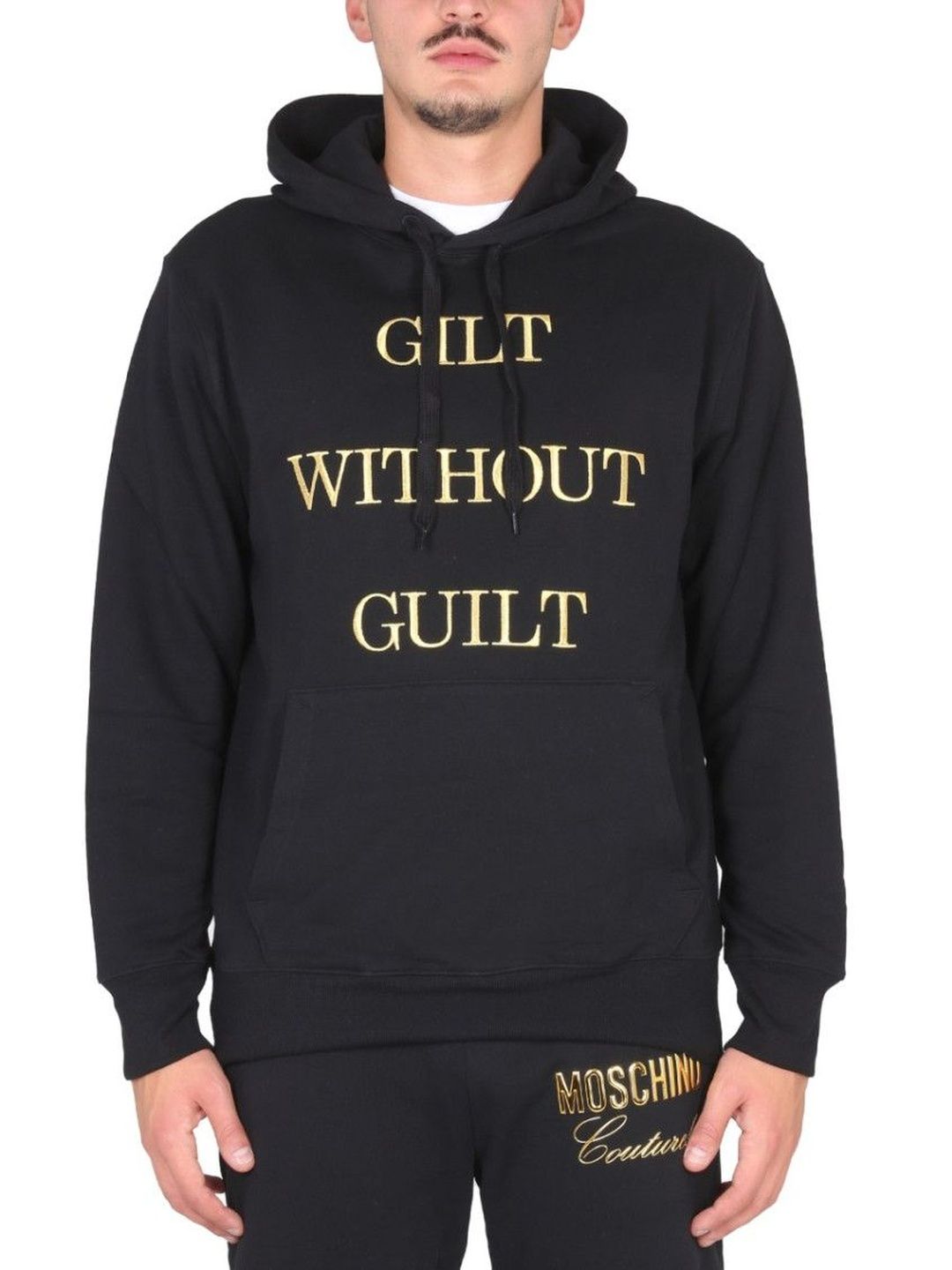 moschino Black Graphic Hood Sweatshirts-picture-53