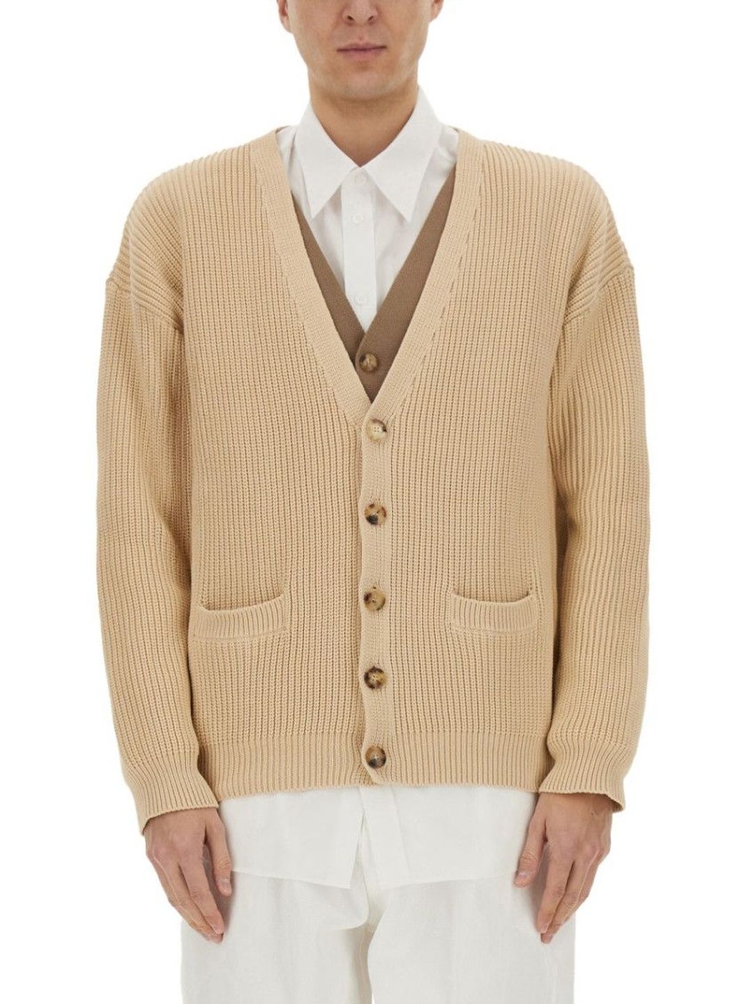 moschino Beige V Neck Cardigans-picture-10