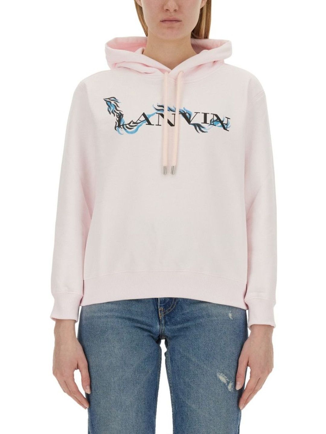 lanvin Pink Graphic Hood Sweatshirt-picture-13