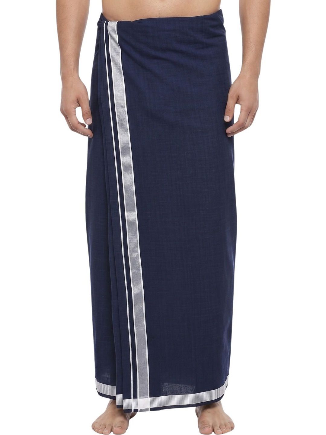 Hornbill Enterprises Men Striped Cotton Dhoti Dhotis-picture-33
