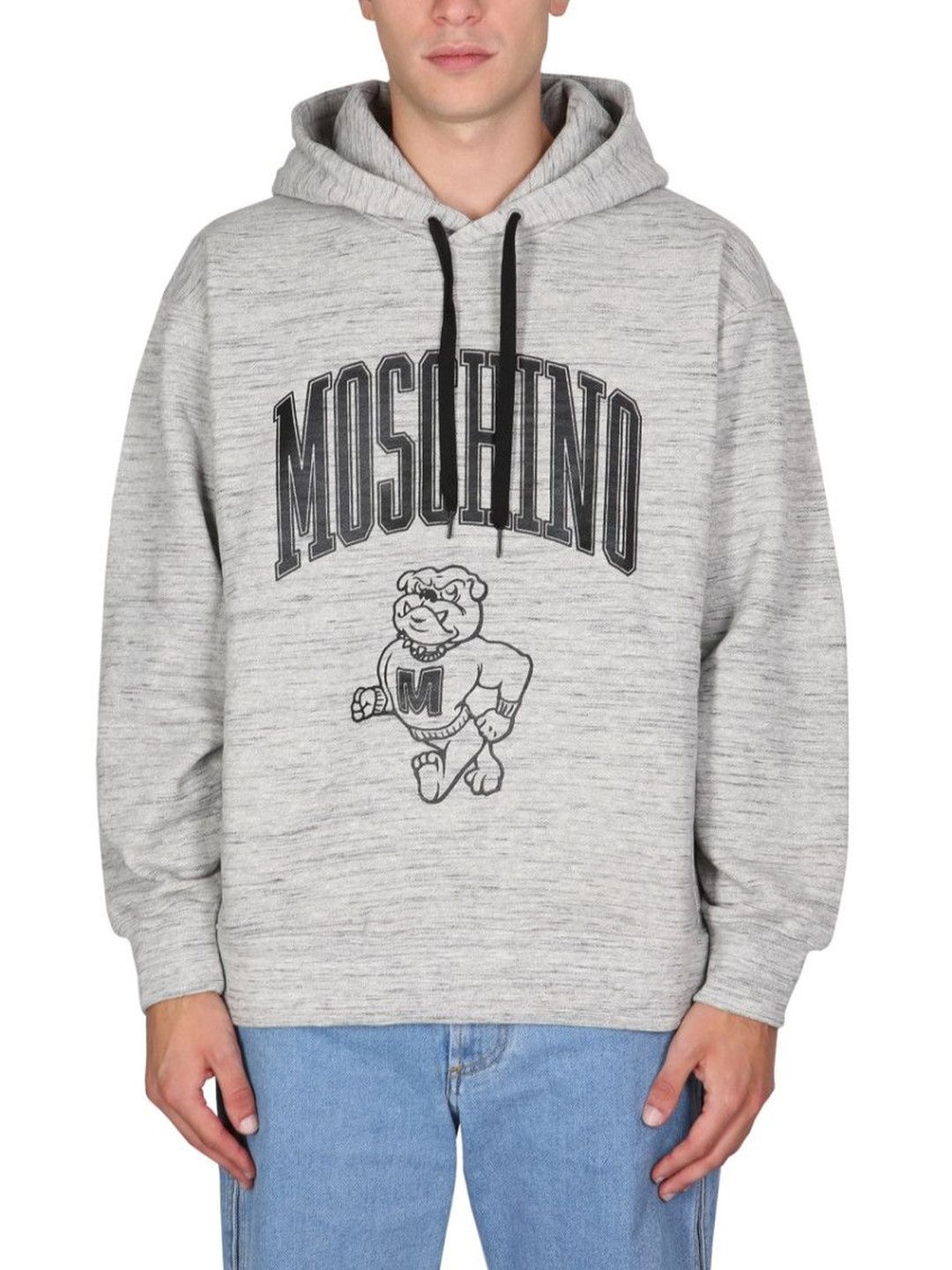 moschino Grey Logo Hood Sweatshirts-picture-19