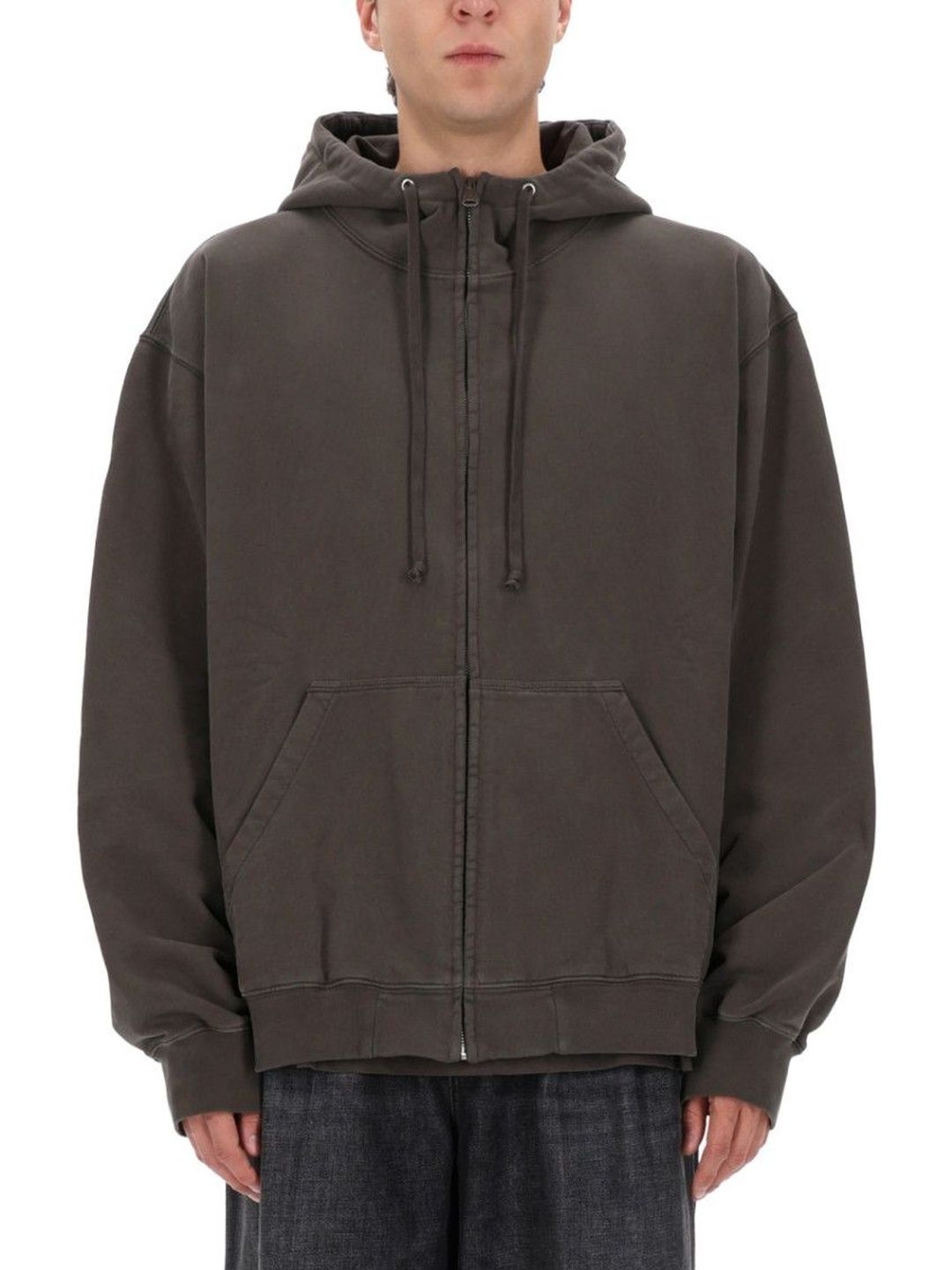 maison margiela Brown Solid Hoodie-picture-47