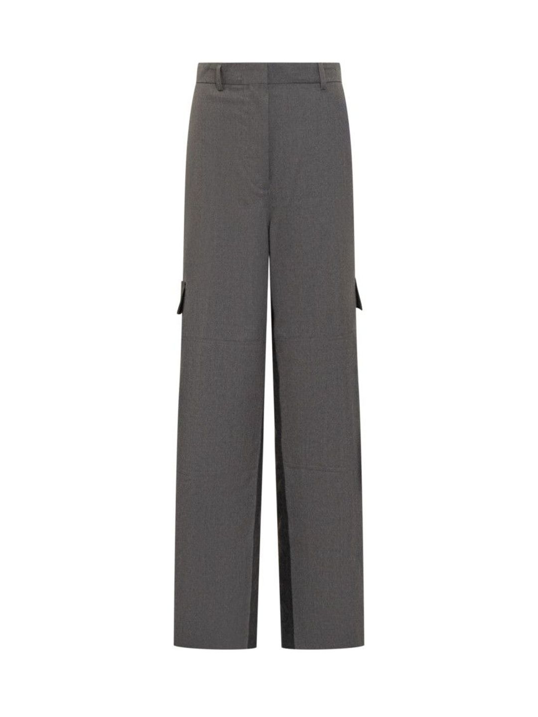 stella mccartney Grey Relaxed Flat Front Pants-picture-10