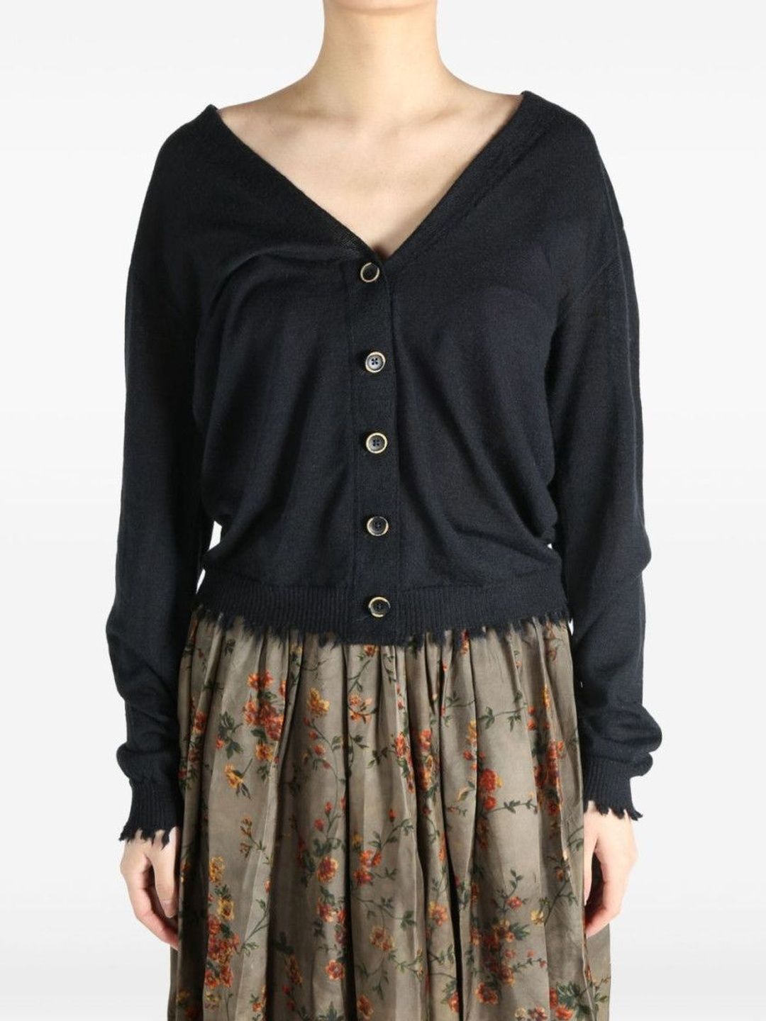 uma wang Black Wool Oversized Cardigan-picture-53