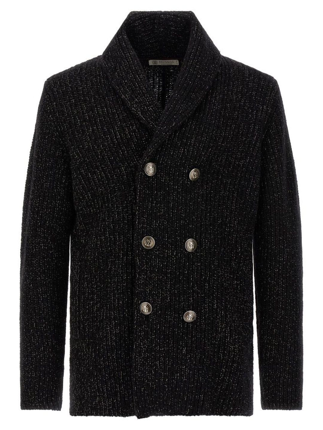 brunello cucinelli Black Double-Breasted Cardigan-picture-12