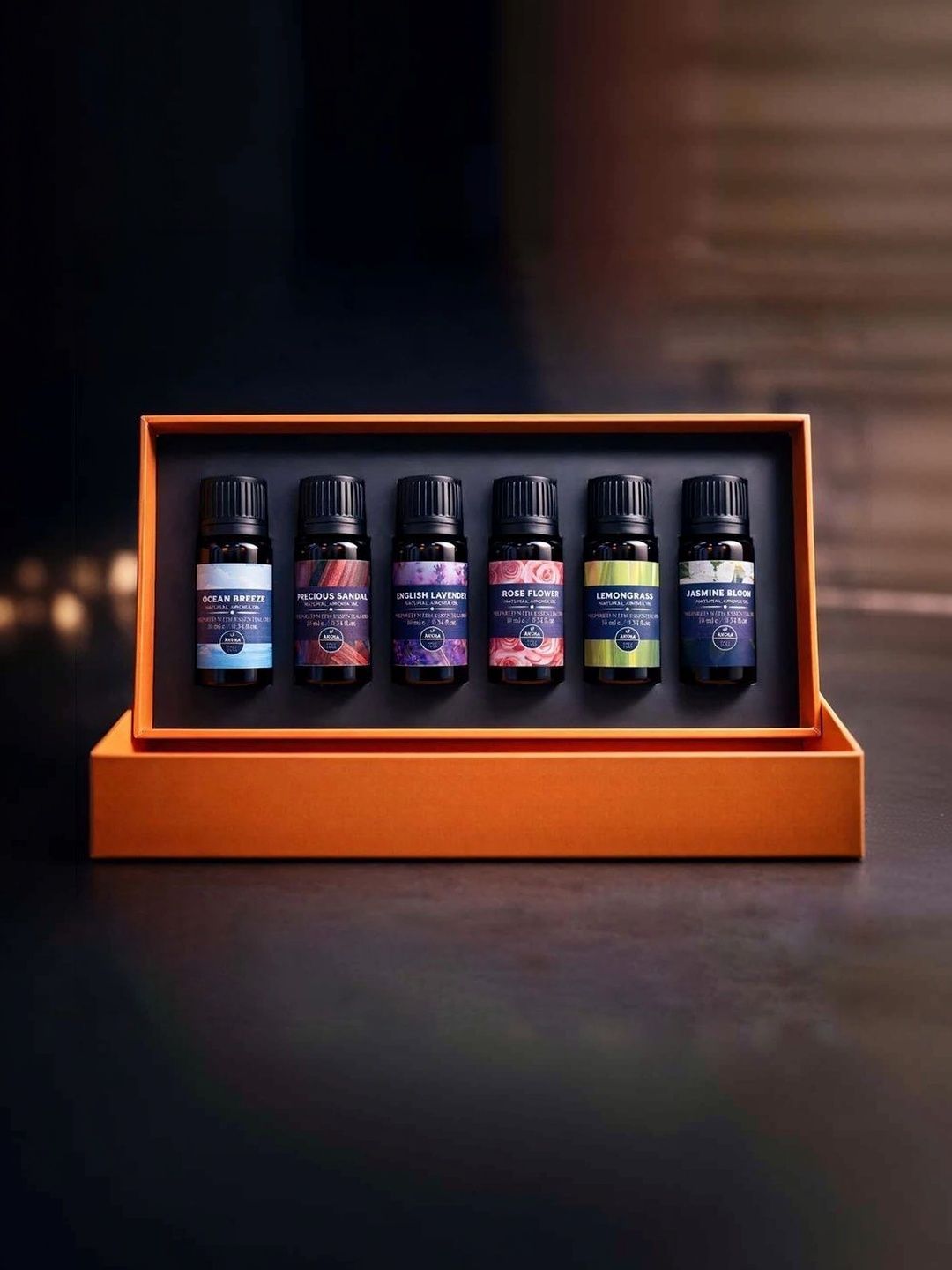 veena Set Of 6 Jasmine Bloom, English Lavender & Ocean Breeze Oil - 10 ml Each-picture-1