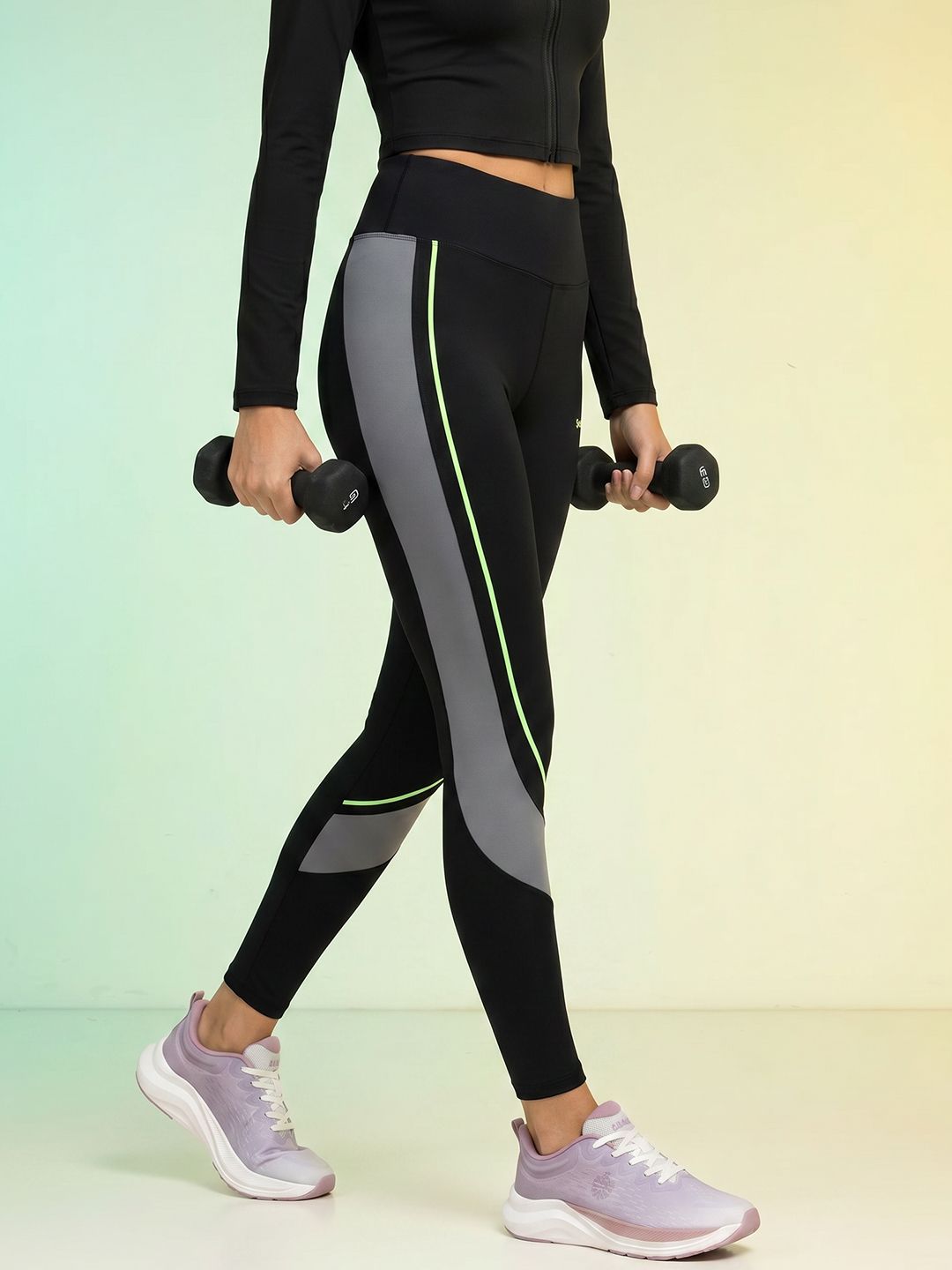 HRX by Hrithik Roshan Women Colourblocked Rapid Dry Training Tights-picture-35