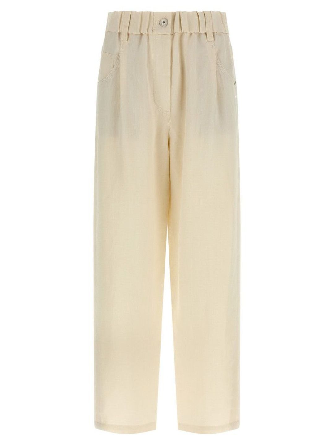 brunello cucinelli White Linen trousers-picture-34