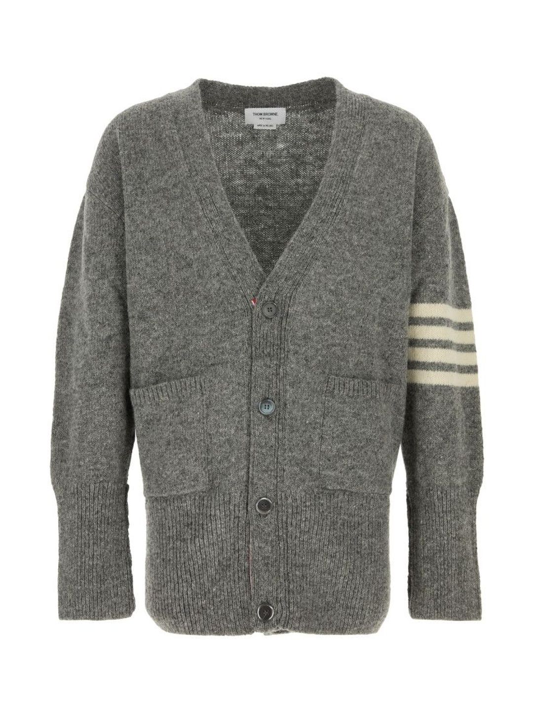 Grey V Neck Cardigan-image-47