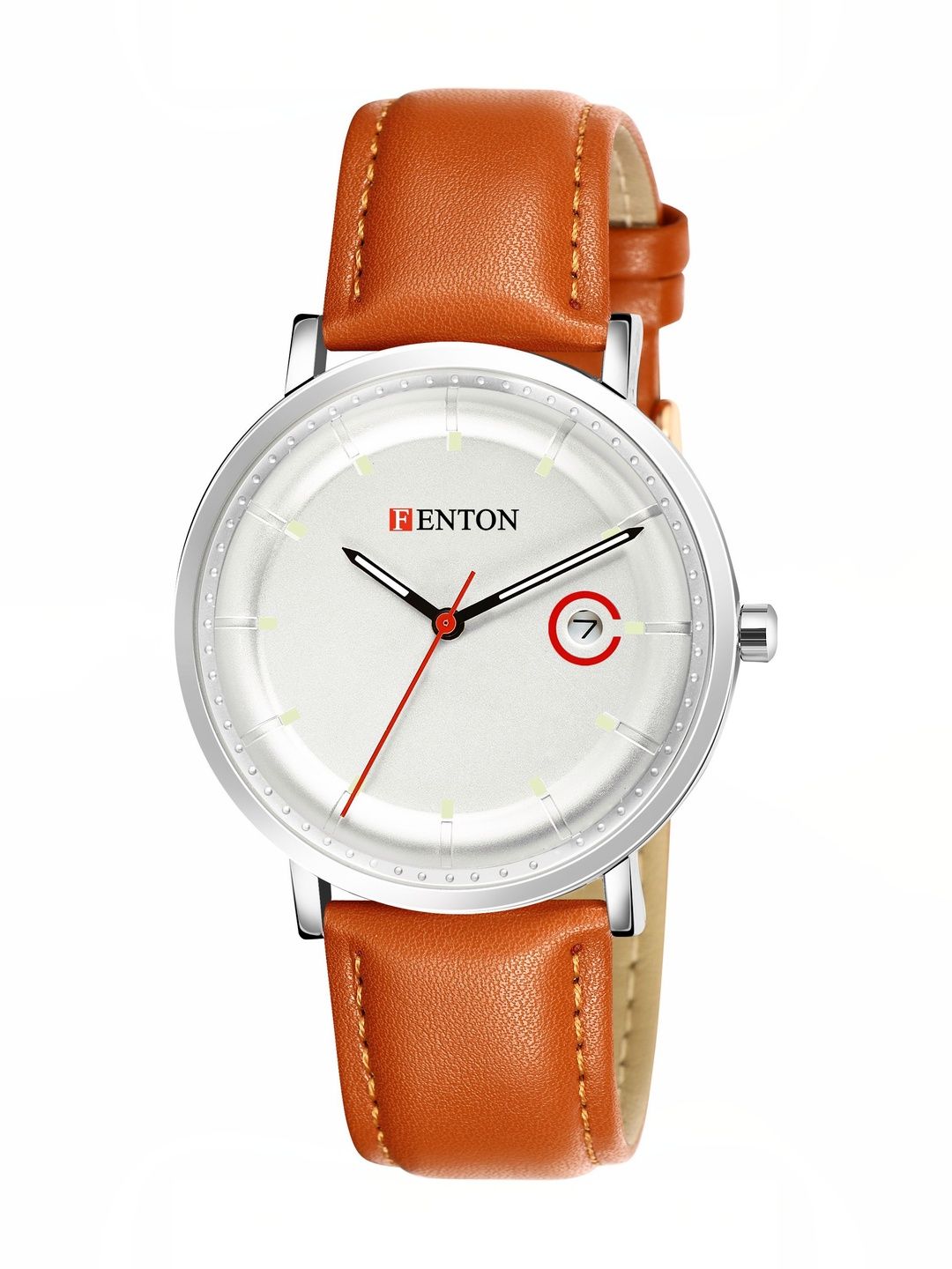 FENTON Men Dial & Leather Straps Analogue Date Aperture Watch CFN-7-picture-46