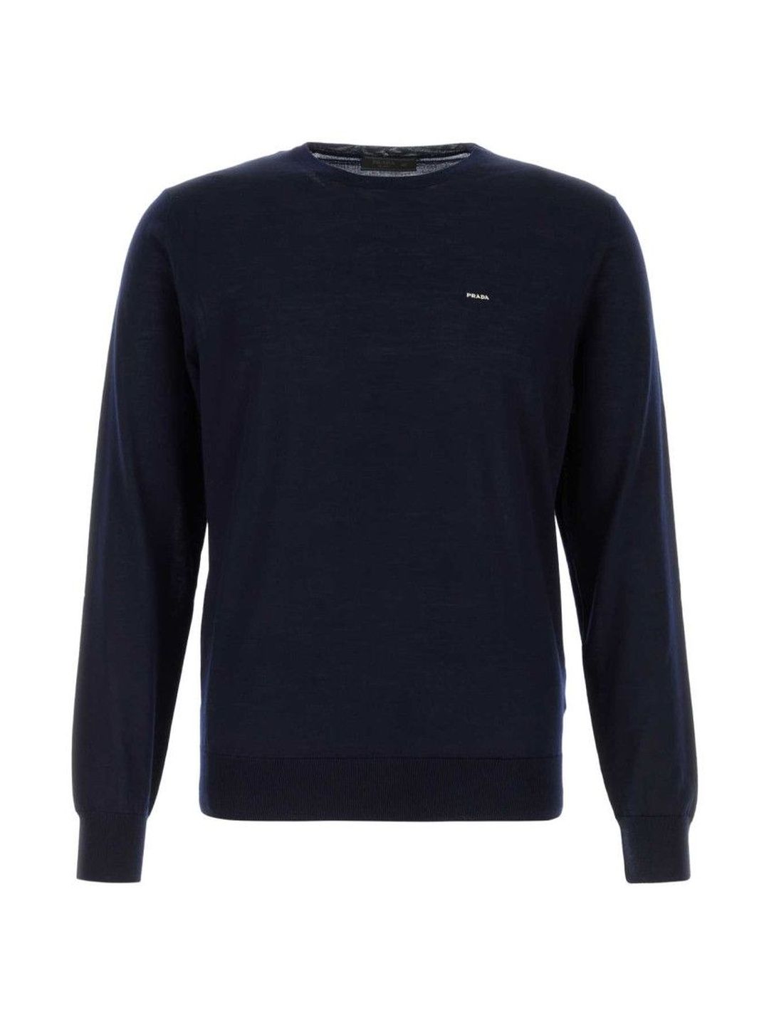 prada Navy Blue Logo Sweaters-picture-28