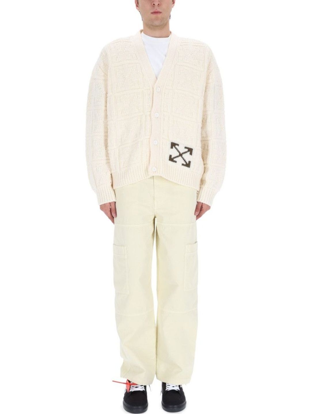 off-white Beige V Neck Sweater-picture-25