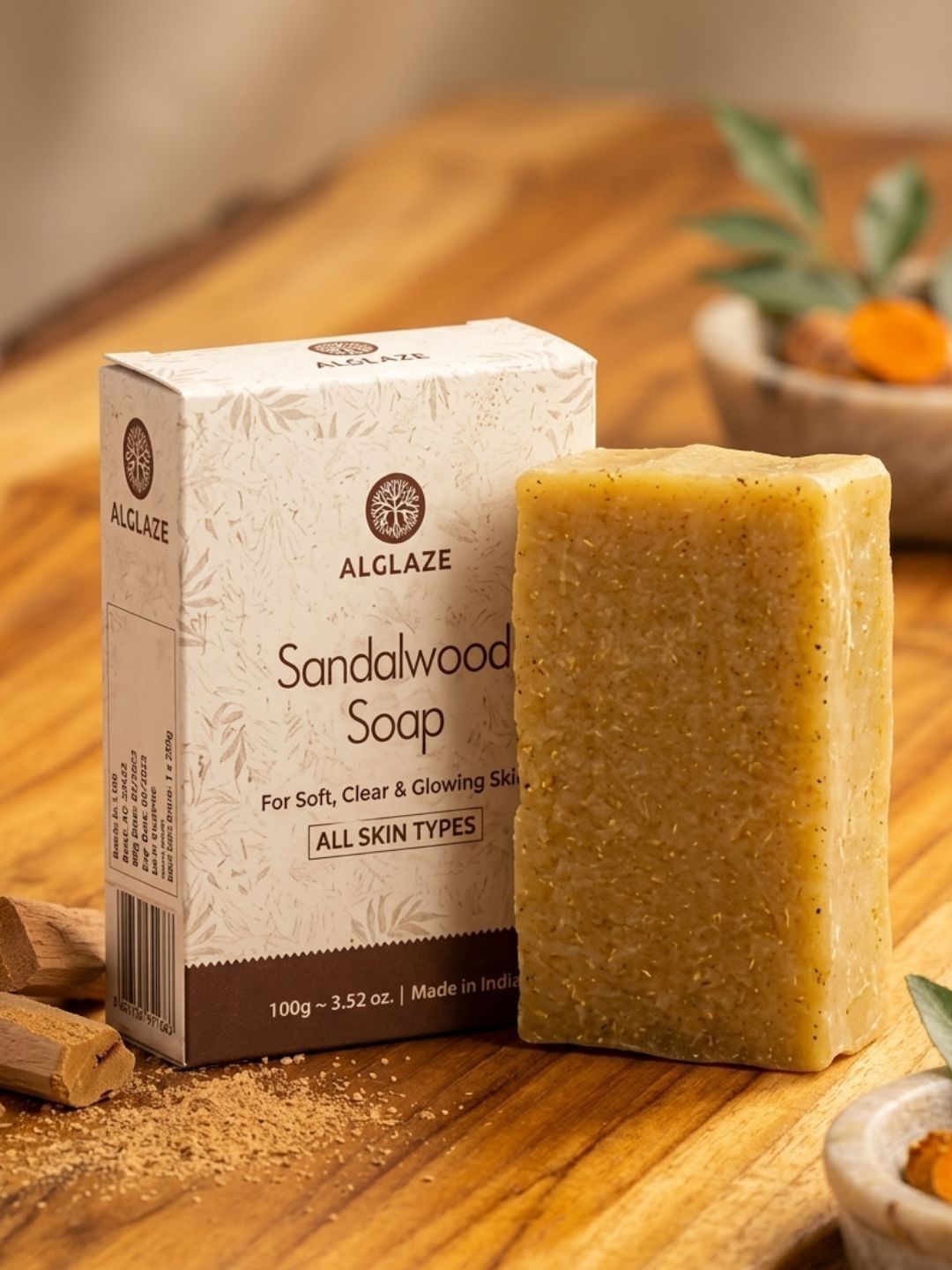 ALGLAZE Sandalwood Soap For Nourishment - 100 g-picture-15