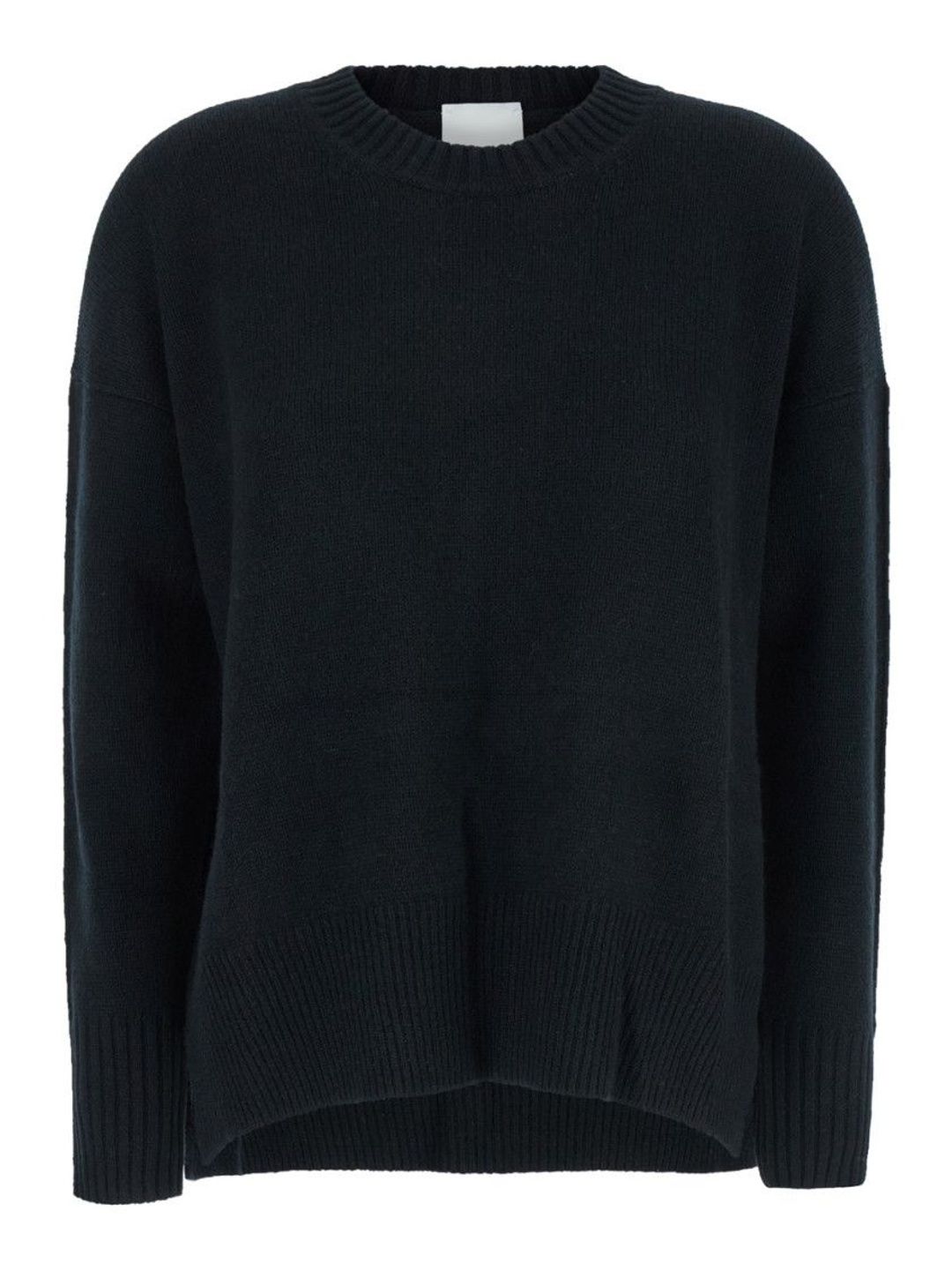 allude Black Solid Round Neck Sweater-picture-11