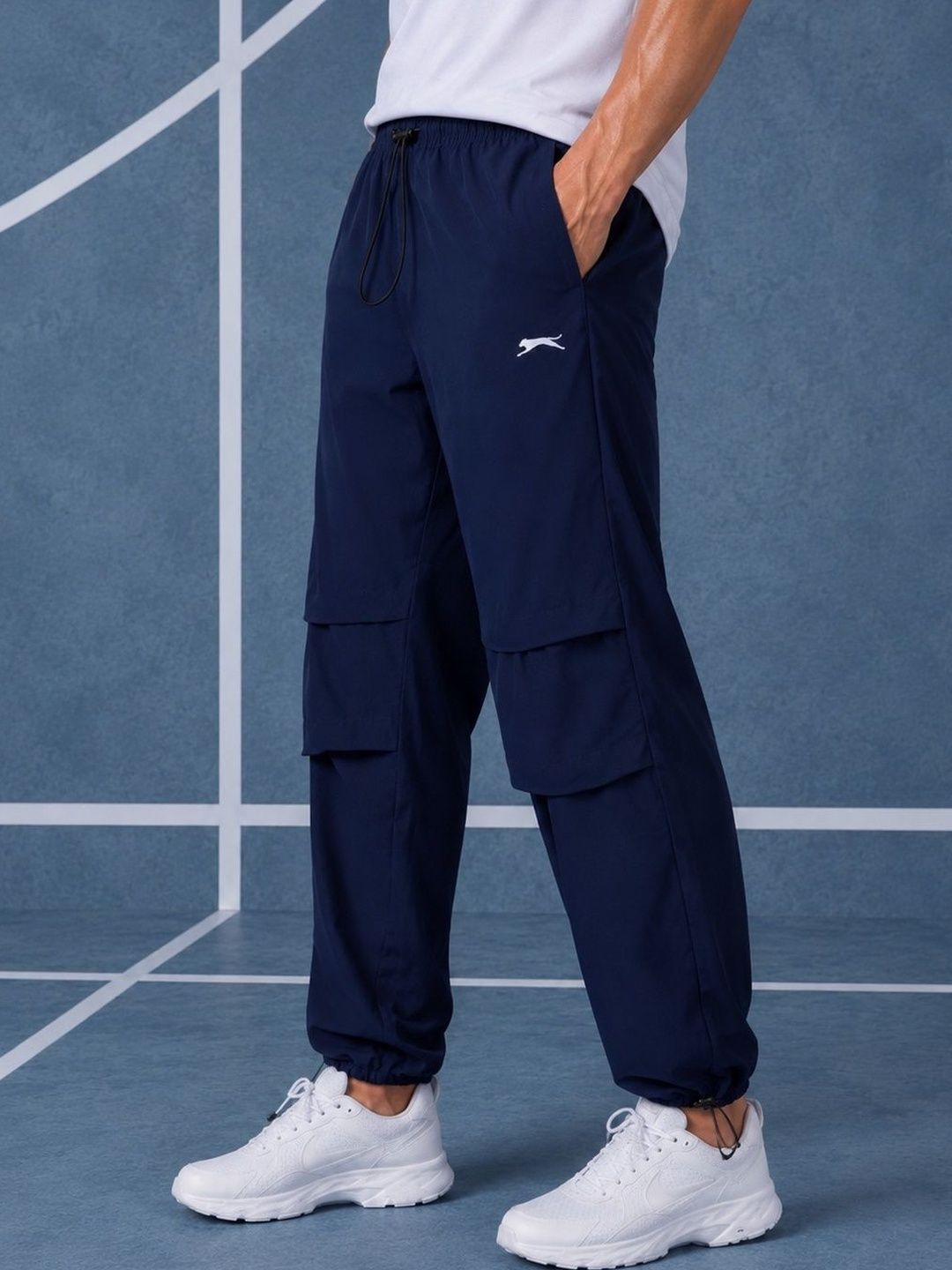 Slazenger Men Relaxed Fit Brand Logo Rapid-Dry Training Cargos-picture-26