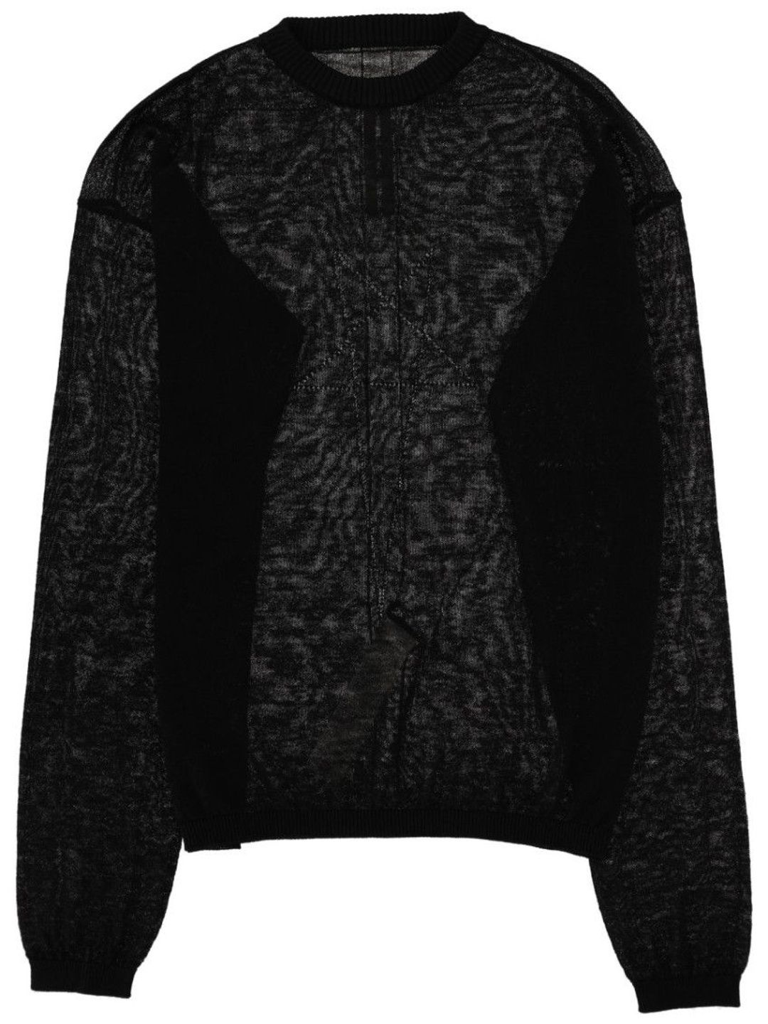 rick owens Black Crew Neck Sweater-picture-54