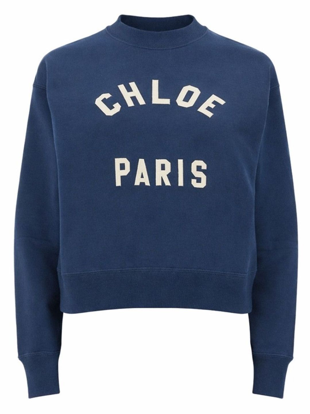 chloe Blue Logo Crew Neck Sweatshirt-picture-50