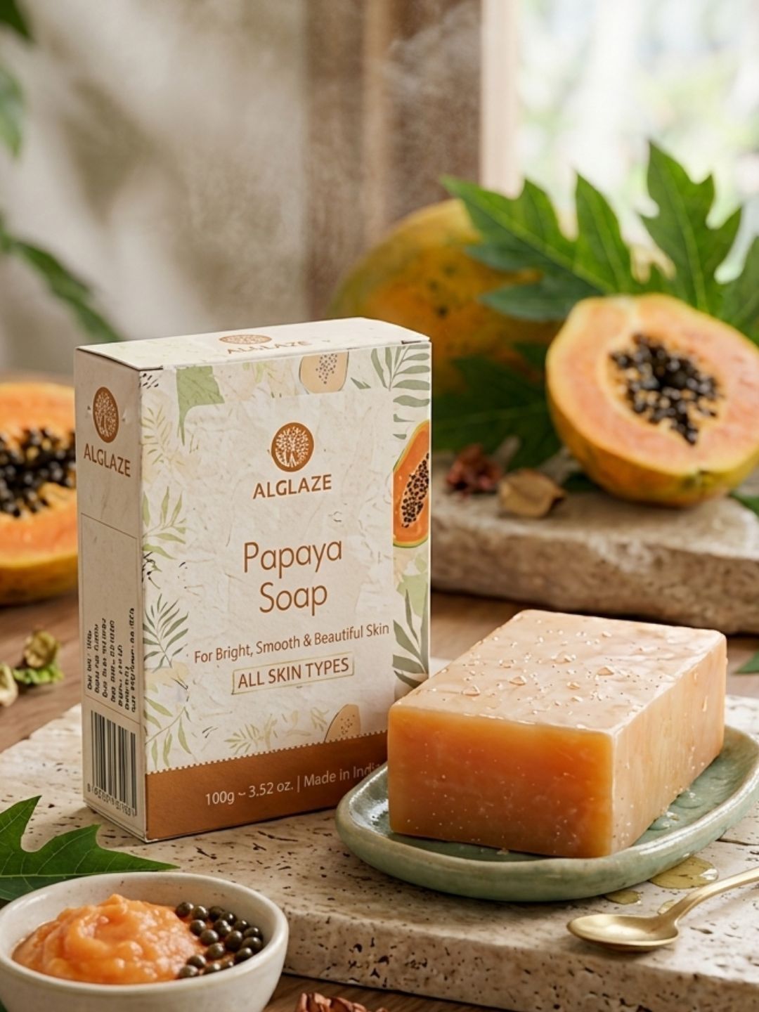 ALGLAZE Papaya Soap - 100 g-picture-6