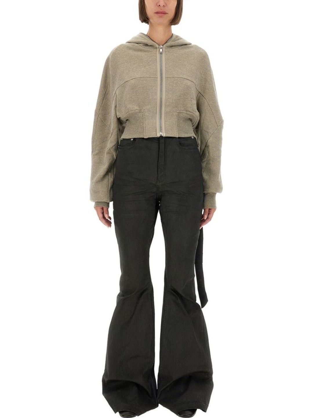 rick owens Grey Solid Hood Sweatshirt-picture-32