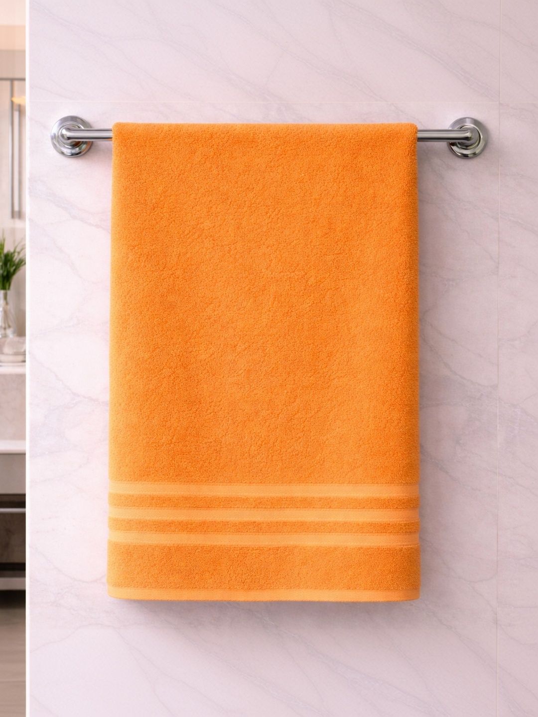 VAASINI Orange 1 Terry Cotton 400 GSM Bath Towel-picture-36