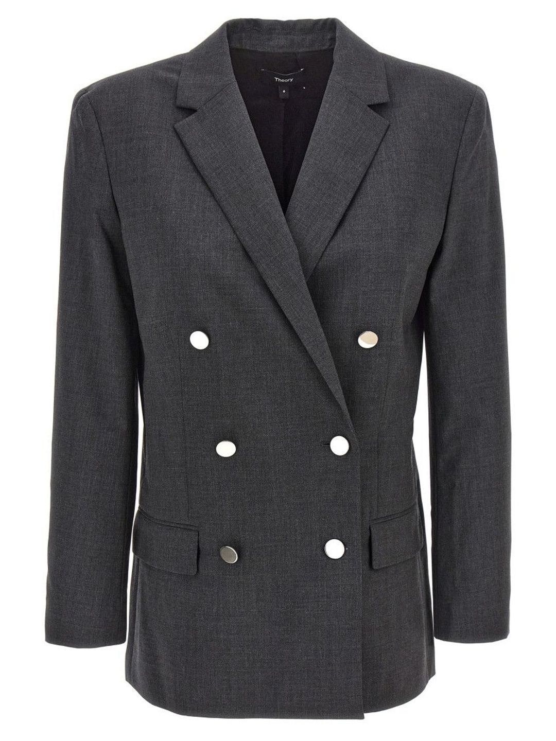 theory Grey Double Breasted Blazer-picture-57