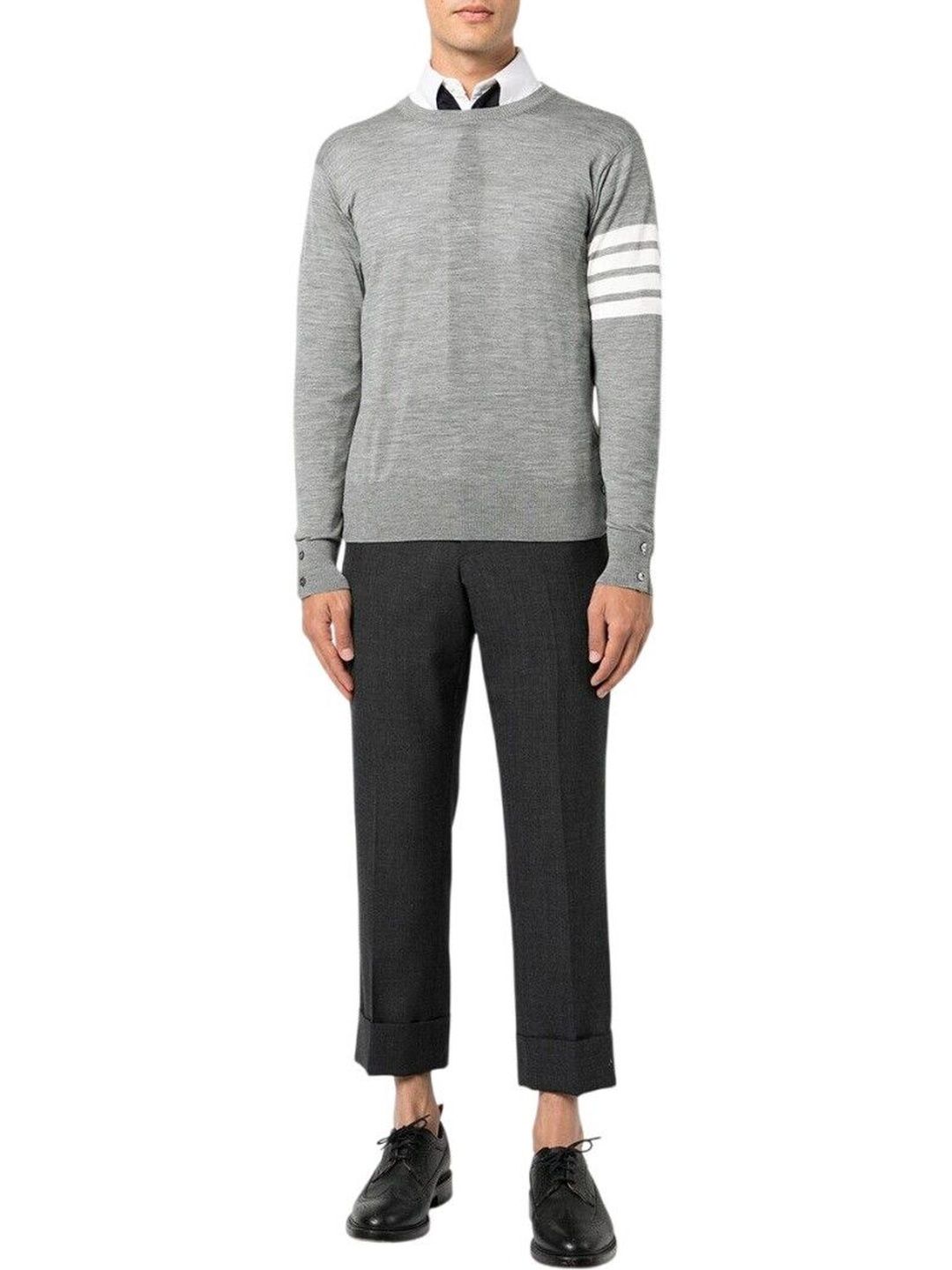 thom browne Grey Crew Neck Sweater-picture-11
