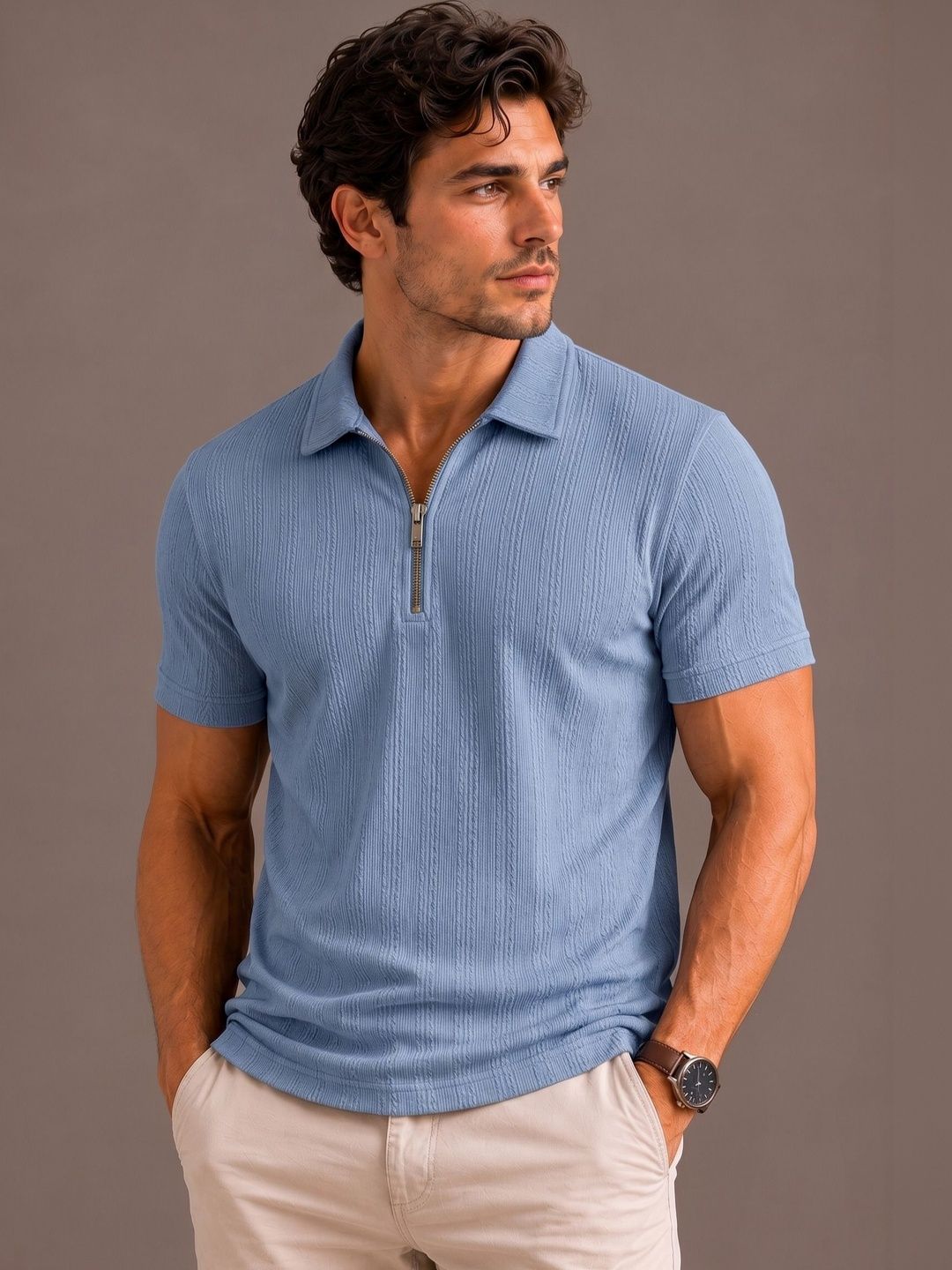 ROOPKAR Men Polo Collar T-shirt-picture-48