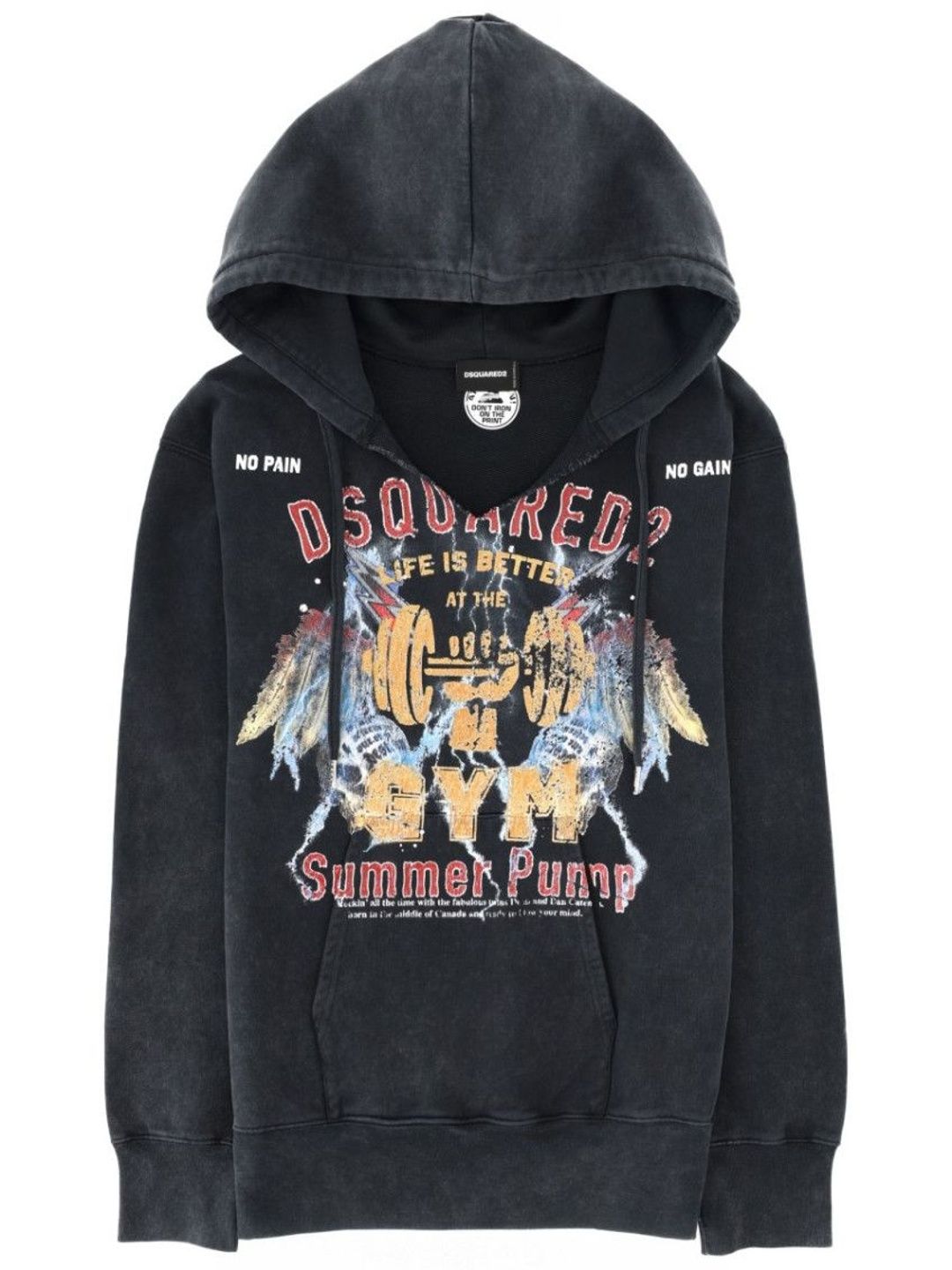 dsquared2 Black Graphic Hood Sweatshirt-picture-54