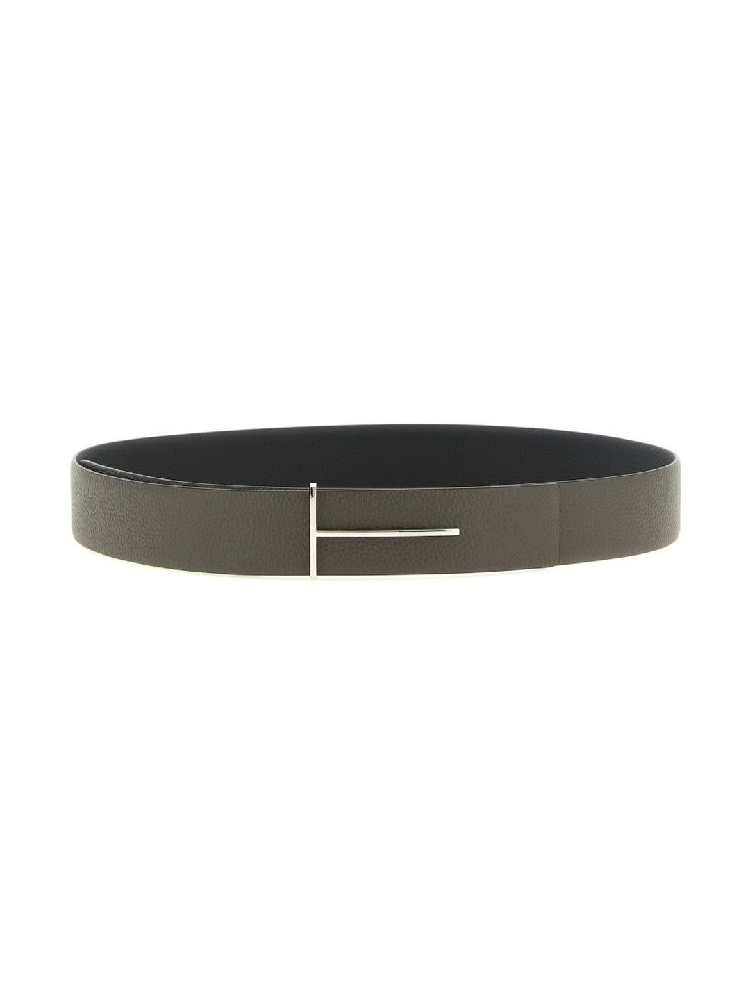 Olive Green T Buckle Reversible Belt-image-42